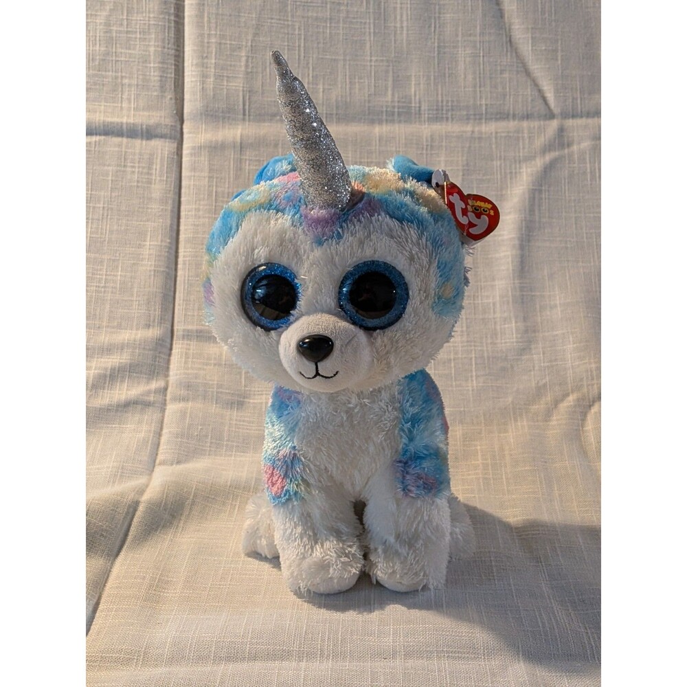 TY Beanie Boos - HELENA the UniHusky Dog (Glitter Eyes) (Medium 9 inch)
